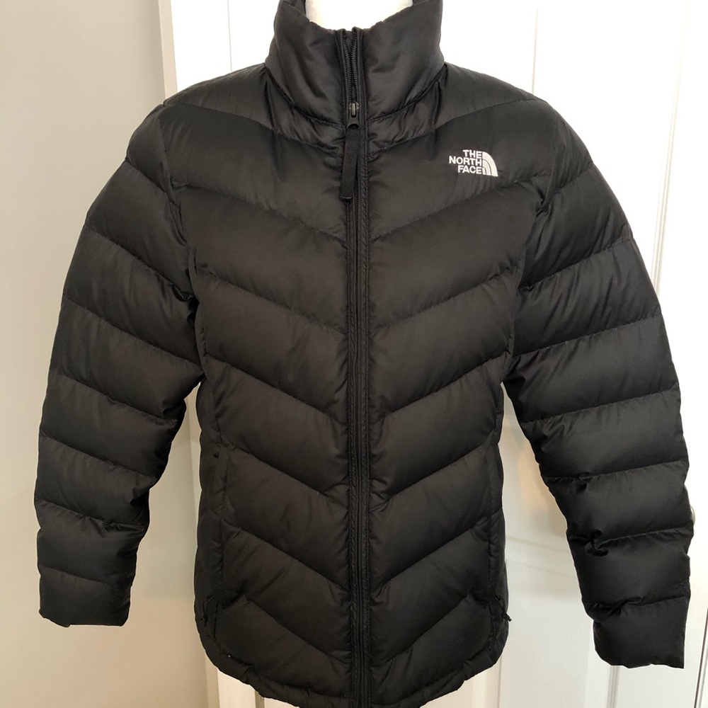 The North Face Black Chevron Quilted Puffer Jacket